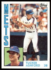 1984 Topps Cards Tucker Ashford New York Mets #492
