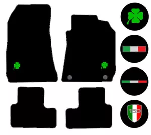 Fits Alfa Romeo 159 2005-2011 Tailored Car Mats Quadrifoglio Italian Badge Logo - Picture 1 of 10