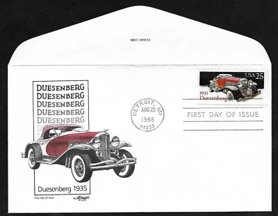 #2385 25c Classic Cars -'35 Duesenberg - Artmaster FDC  - Image 1 of 2