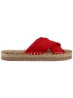 Style And Company Womens Red Kelt Toe Platform Slip On Slide Sandals Shoes 75 M