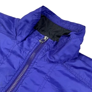 VTG Nike Youth 100% Nylon Full Zip Windbreaker Jacket Black/Purple • XL (18/20) - Picture 1 of 9