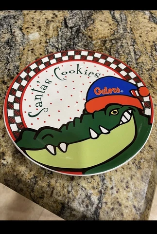 Florida Gators Christmas Glass Plate Cover