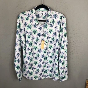 FootJoy Top Womens XL White Pink Performance UV Protection Stretch NEW - Picture 1 of 17