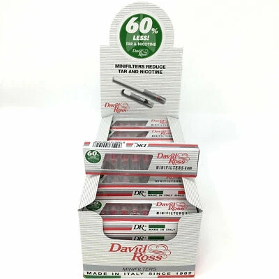 David Ross Regular Cigarette Filter Attachment 8 mm 36 Boxes of 10, White, Small