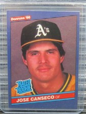1986 Donruss Jose Canseco Rated Rookie RC #39 Oakland Athletics