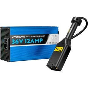 Golf Cart Battery Charger D Plug For EZGO TXT 36V 12A with 5-Stage Charging Mode - Picture 1 of 7