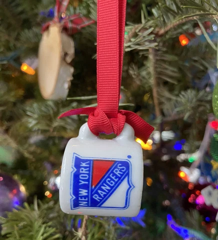 NHL New York Rangers Mini Ceramic Mug Christmas Ornament Cover