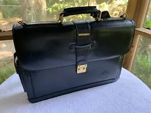 Marcobolo Italy Damen Laptoptasche Tasche Business Attaché Schwarz Kunstleder Messing - Bild 1 von 22