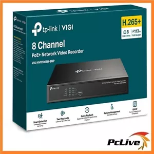 TP-Link VIGI NVR1008H-8MP 8 Channel PoE+ Network Video Recorder 4K HD HDMI Audio - Picture 1 of 12