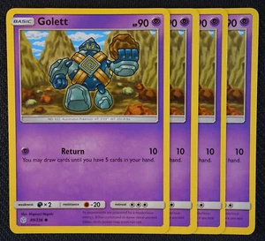 Pokemon Cards 4x Golett 89/236 Playset Cosmic Eclipse NM/M - Picture 1 of 1
