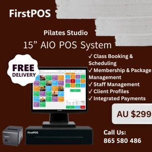 All-in-One POS System for Pilates Studios– Touchscreen Terminal, Receipt Printer - Picture 1 of 8