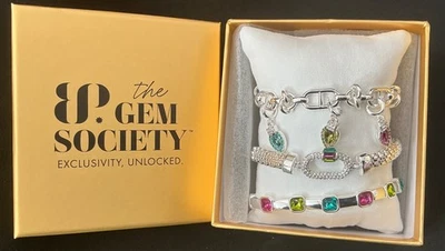 BP Gem Society Holiday Stack “Jingle Gem Glow” ST60094 Christmas Lights Silver - Image 1 of 4