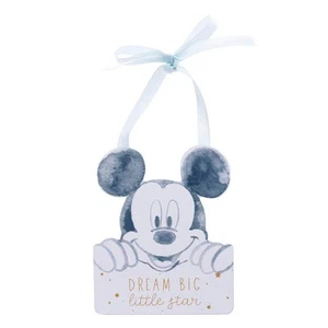 Disney Mickey Mouse Dream Big Little Star MDF Hanging Decoration Blue - Picture 1 of 2