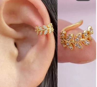 Brazalete oreja escalador hoja de oro - JUEGO DE 3 Foto 1 de 3