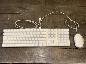 Apple Wired USB Keyboard (A1048) and Mouse (M5769) bundle with extension cable - Picture 1 of 6