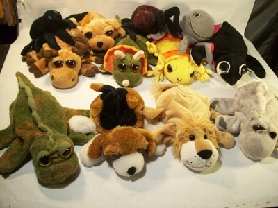Caltoy Hand Glove Puppets Plush penquin lion dog lizard dinosaur spider toy lot - Image 1 of 4