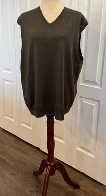 Men's, Size XL, 100% Merino Wool Golf Sweater Vest by Club Room, Dk Olive Green - Image 1 of 4