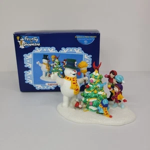 Departamento 56 Navidad Frosty el muñeco de nieve iluminando el árbol con caja 59310 - Imagen 1 de 14