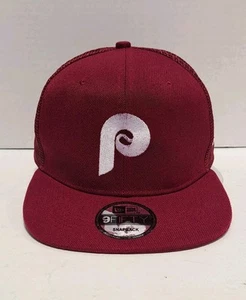 Philadelphia Phillies New Era 9FIFTY Snapback Hat Trucker Cap Throwback Logo MLB - Picture 1 of 11