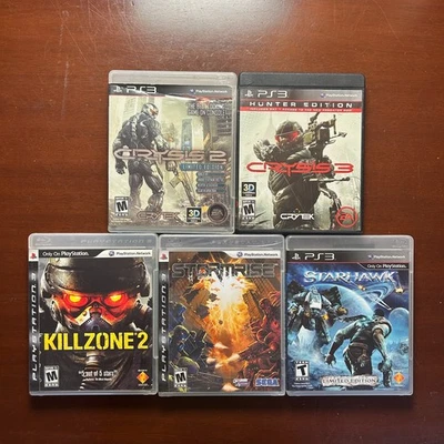 Lot of 5 Sony Playstation 3 PS3 Games Crysis 2 3 Stormrise Killzone 2 Starhawk - Image 1 of 4