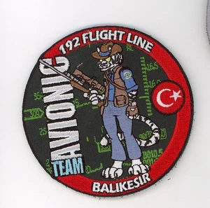 PATCH IT TURKEY F-16 192nd SQDN FLIGHT LINE TIGER TEAM AVIONIC VEL BACK PARCHE - Bild 1 von 1
