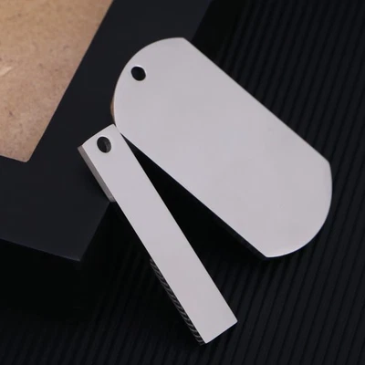  10pcs in acciaio inox bianco timbratura tag ciondoli forma mista con snap su - Immagine 1 di 4