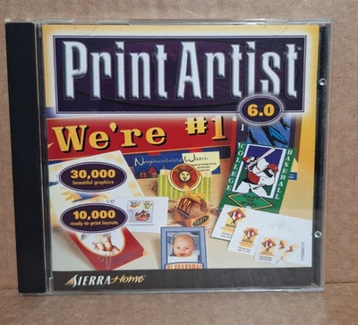 Print Artist (PC, 1999) - Version 6.0, Sierra Home - CIB, Tested - Image 1 of 4