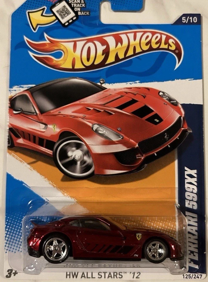 Hot Wheels Ferrari 599XX2012 Super Treasure HuntRed HW All Stars Protector - Image 1 of 2