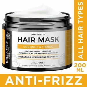 Bella Vita Organic Keratin Hair Mask Spa Cream For Frizzy, Dry & Damaged Hair - Picture 1 of 7
