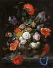Abraham Mignon : "Still Life with Flowers, Watch" (c.1660/1679) — Fine Art Print