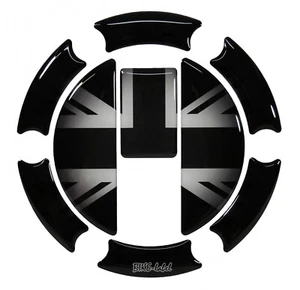 Tapa depósito moto Pad Union Jack Silver universal compatible para Triumph - Imagen 1 de 5