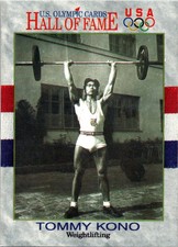 U S Olympic Hall Of Fame Card Tommy Kono Weightlifting sk3188