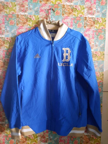 UCLA Adidas Track Jacket Mens Small Blue Gold Bruins Full Zip College Sports Cover
