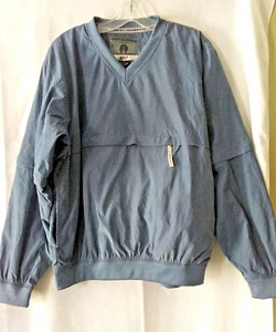 WETTERFEST abnehmbare Ärmel - Herren Gr. M blau GOLF V-Ausschnitt L/S Pullover Oberteil - Bild 1 von 10