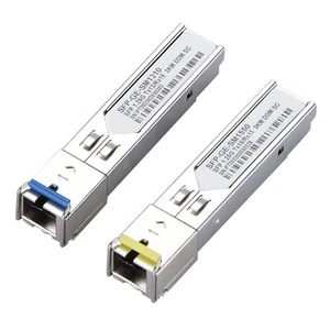 2Pcs SC Connector 3km 1.25GB/s SFP-BX03-D Tx1550nm/RX1310nm Transceiver Module E - Photo 1/14