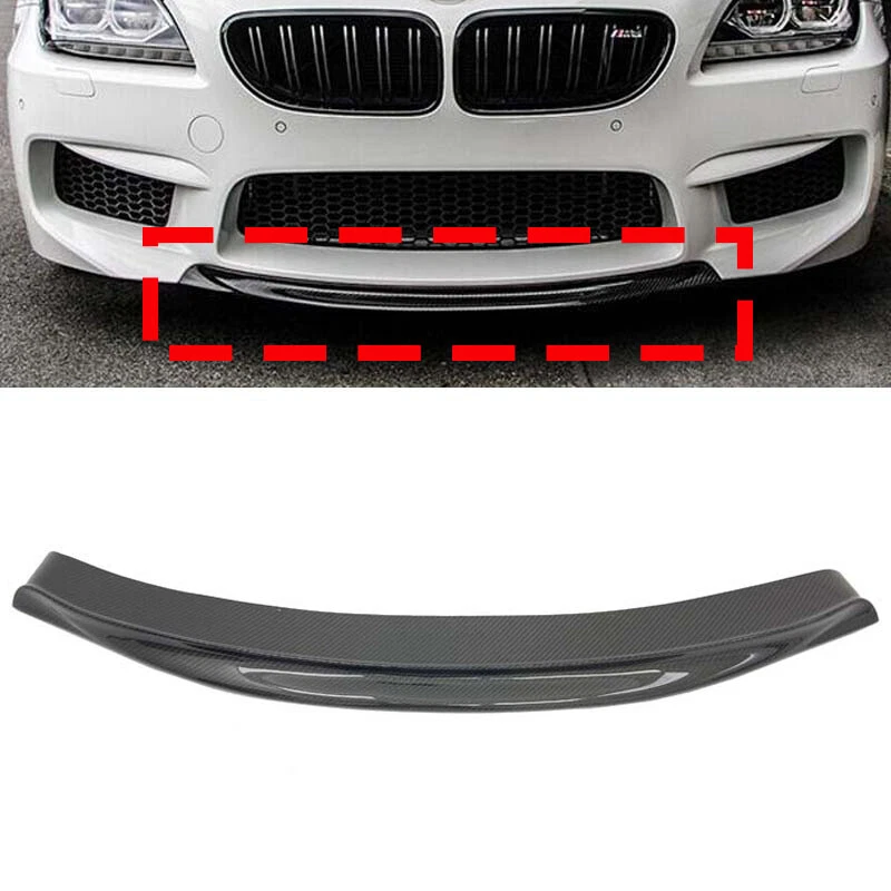 Divisor de labios inferiores de parachoques delantero de fibra de carbono real para BMW M6 F06 F12 F13 2014-19 Foto 1 de 4