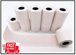 LongTeco 10 Rolls ECG Paper EKG Paper for ECG Machine 50mm x 20 Meters Fit fo... - Picture 1 of 2