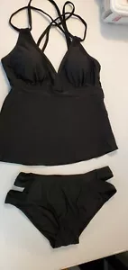 Womens Black Unbranded Two Piece Swimwear Sz S New Without Tags - Picture 1 of 3