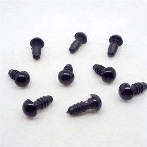 25 PAIR BLACK Safety EYES Choose 6mm To 20mm Teddy Bears Dolls Sew Crochet - Picture 1 of 7