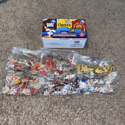 Mini cajas de cereales White Mountain Puzzles - 100 piezas - ¡Paquete de seis USADOS! VER! AS-IS Foto 1 de 4