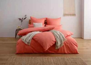 Bettwäsche Set 2 Stück 135x200 + 80x80 100% Baumwolle Koralle - Bild 1 von 7