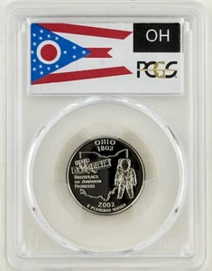 2002 S Ohio CLAD Quarter with State Flag PR70DCAM PCGS - Picture 1 of 2