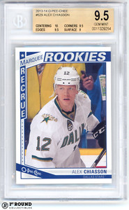 Alex Chiasson RC BGS 9.5: 2013-14 O-Pee-Chee Rookie Card Highest Subgrades POP 2
