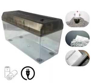 Distruggi Documenti Trita Fogli A4 Elettrico Tagliacarta da Scrivania Portatile - Foto 1 di 9