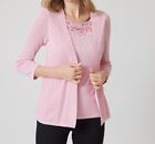 Damen Shirt in Twinset-Optik "rosa" Gr. 40 UVP: 79,99€ A262