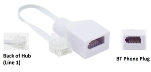 BT Socket to RJ11 Plug Telephone Line Adapter SKY or Virgin Modem Hub Converter - Picture 1 of 2