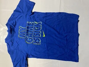 Nike Boy's My Game Is Sick Graphic Tee Blue/Green 929621-408  - Picture 1 of 2