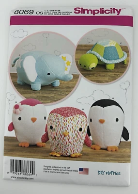 Simplicity 8069 DIY Fluffies sewing pattern - Image 1 of 2