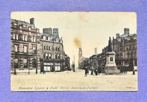Ramsden Square & Duke Street Barrow-in-Furness Postkarte Souvenir Serie 1904 - Bild 1 von 2