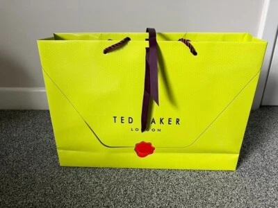 Large Ted Baker Designer Carrier Bag *With Ribbon to Tie at Top* 46x33x10cm NEW